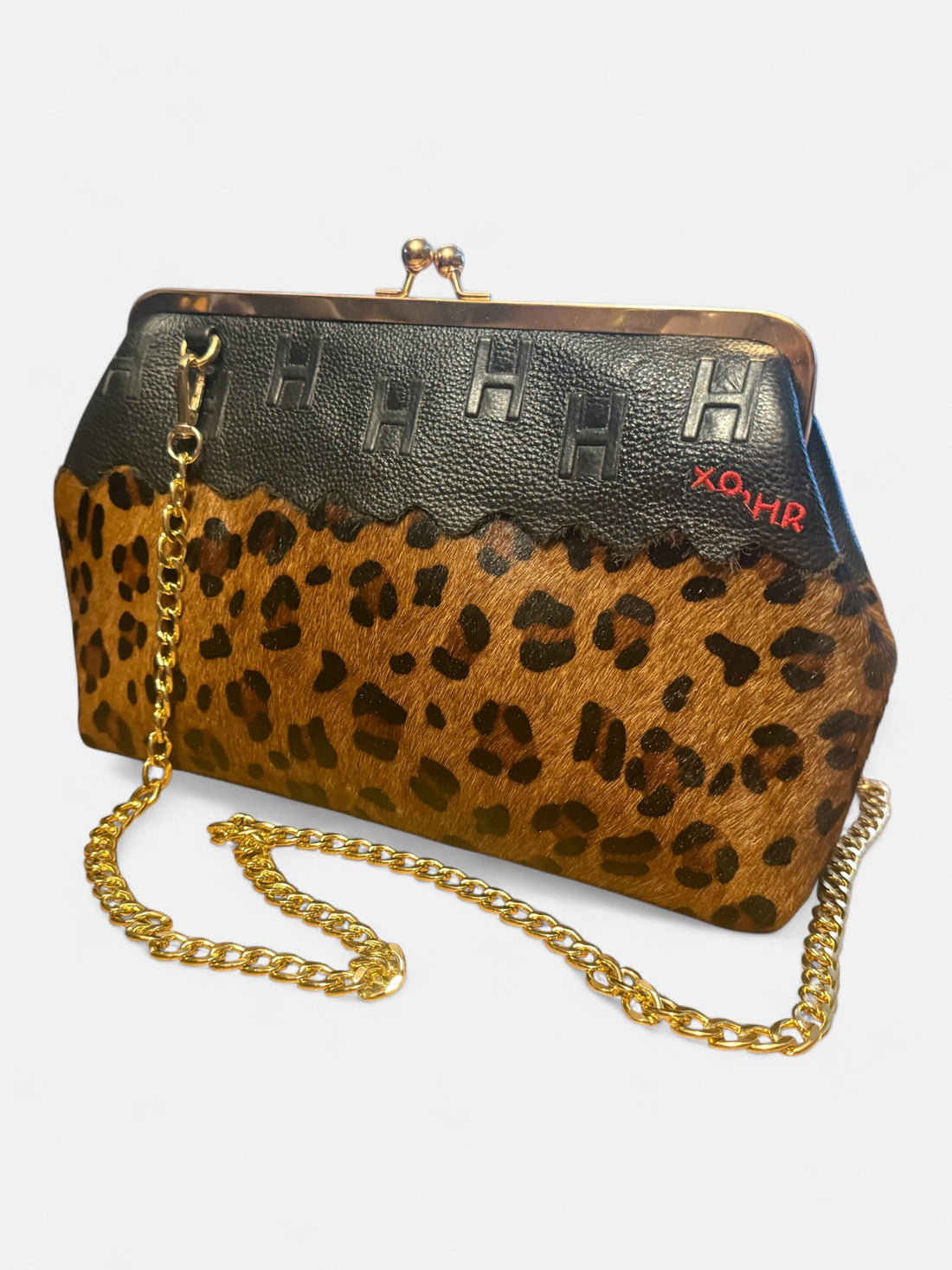 Frontier Large | Leopard-Print Hair-on-Hide